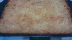 Bolo de batata com recheio de frango