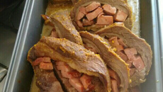 Picanha ao forno recheada