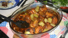 Frango assado com cerveja