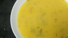 Caldo cremoso de mandioquinha