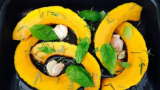 Abóbora japonesa assada