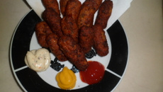 Croquete cremoso de carne