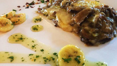 Lasanha de shimeji e shitake