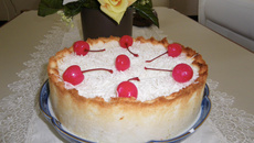 Torta de coco e leite condensado