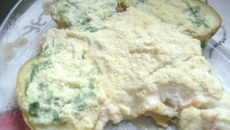 Filé de peixe com batatas gratinadas