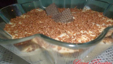 Refrescante de manga com biscoito de chocolate