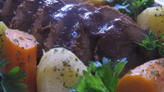 Lagarto ao molho de laranja