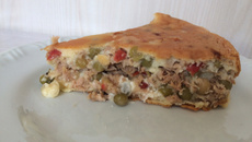 Torta salgada de atum da Maiane