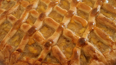 Torta trançada de banana