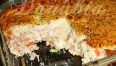 Torta de queijo e presunto