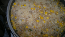 Carne moída com arroz