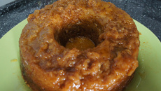 Pudim de panetone de chocolate da Patroa