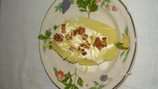 Batata recheada super fácil da Clau