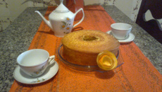 Bolo da casca de laranja da Gê