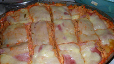 Lasanha cremosa de frango