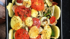 Peixe assado no forno da Dalete