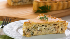 Torta de liquidificador sabor bacalhau