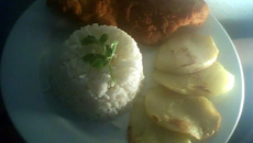 Filé de peixe à milanesa