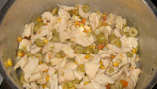 Filé de frango com legumes