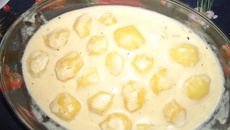 Batatas ao creme de queijo