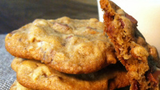 Cookie de nozes e chocolate