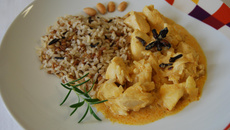 Frango Uau! Com limão e curry (tipo Indiano)