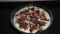 Mousse com chocolate meio amargo