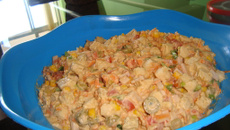 Salada de pão de forma da Fa