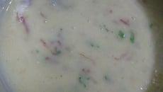 Creme de aipim com carne seca