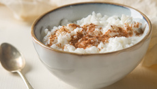 Arroz doce com paçoca