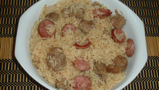 Arroz com linguiça