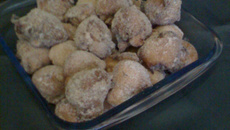 Bolinho de chuva com bananas