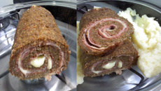 Rocambole de carne moída