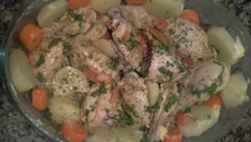 Frango ao forno com legumes