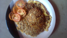 Omelete de carne de soja