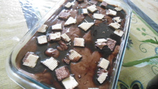 Pavê de brigadeiro branco e preto