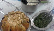 Fricassê de frango na moranga