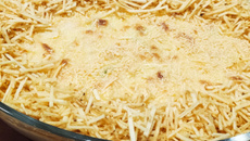 Camarão cremoso gratinado com catupiry