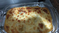 Batata com creme de milho