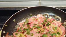 Calabresa na cachaça