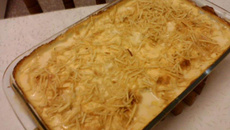 Filé de frango com creme de milho