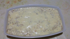 Torta de pão fatiado