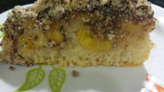 Cuca de banana com chocolate