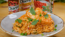 Arroz picante de camarão