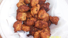 Bolinho de batata e amendoim