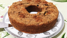 Bolo de aveia com frutas secas (light)