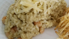 Risoto de camarão ao gorgonzola