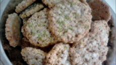 Bolachinhas de limão e aveia