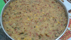 Polenta assada com calabresa