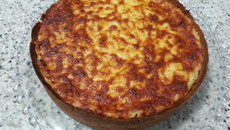 Torta integral de alho poró com ricota